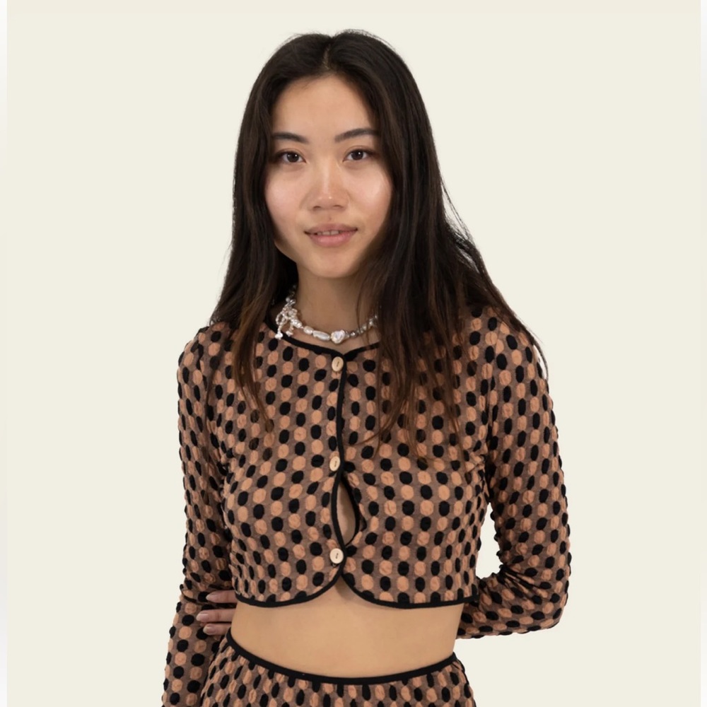 Find me now - OLLIE JACQUARD CROP TOP - XS/S